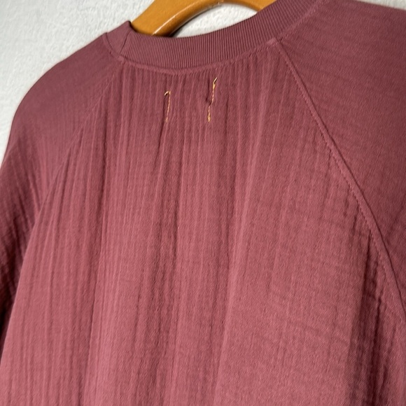 9 Seed Resort La Quinta Raglan Sweatshirt in Double Gauze in Clay (Mauve) M/L - Picture 10 of 11